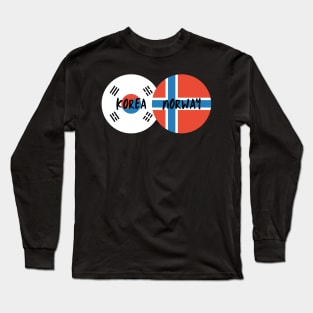 Korean Norwegian - Korea, Norway Long Sleeve T-Shirt